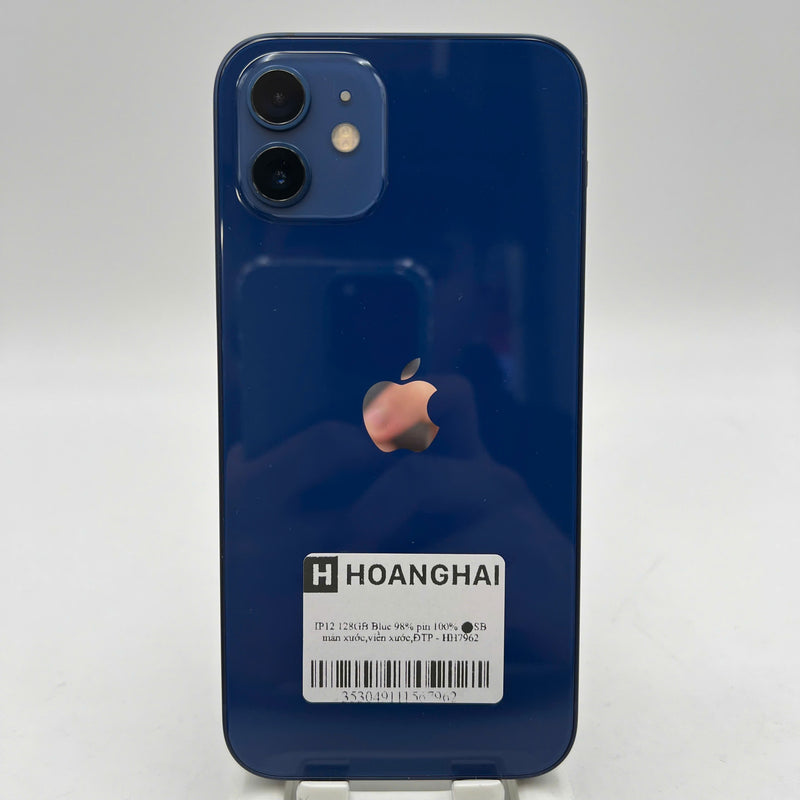 iPhone 12 128GB Xanh Dương 98% pin 100% Máy đã trả hết tiền mạng dùng như Quốc tế Apple (màn xước,viền xước,ĐTP) - HH7962