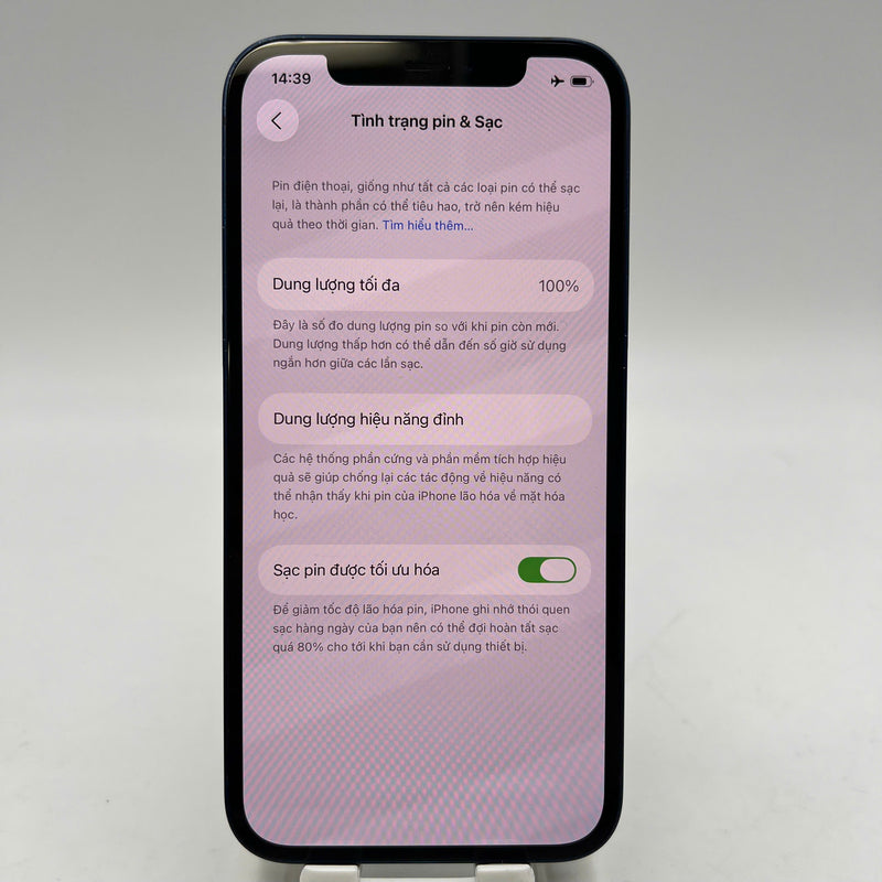 iPhone 12 128GB Xanh Dương 98% pin 100% Máy đã trả hết tiền mạng dùng như Quốc tế Apple (màn xước,viền xước,ĐTP) - HH7962