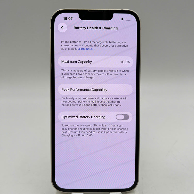 iPhone 13 256GB Trắng 98% pin 100% Quốc tế từ SB (Không dùng sim SB - Đã thay pin, màn xước, viền xước) - HH9359