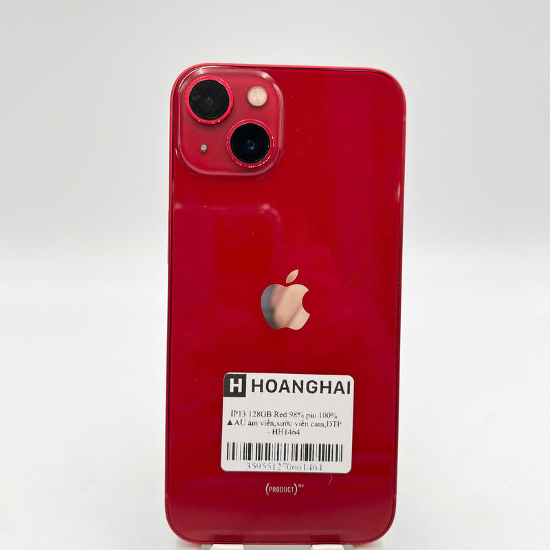iPhone 13 128GB Đỏ 98% pin 100% Quốc tế từ AU (Không dùng sim AU - đã thay pin, ám viền, xước viền cam) - HH1464