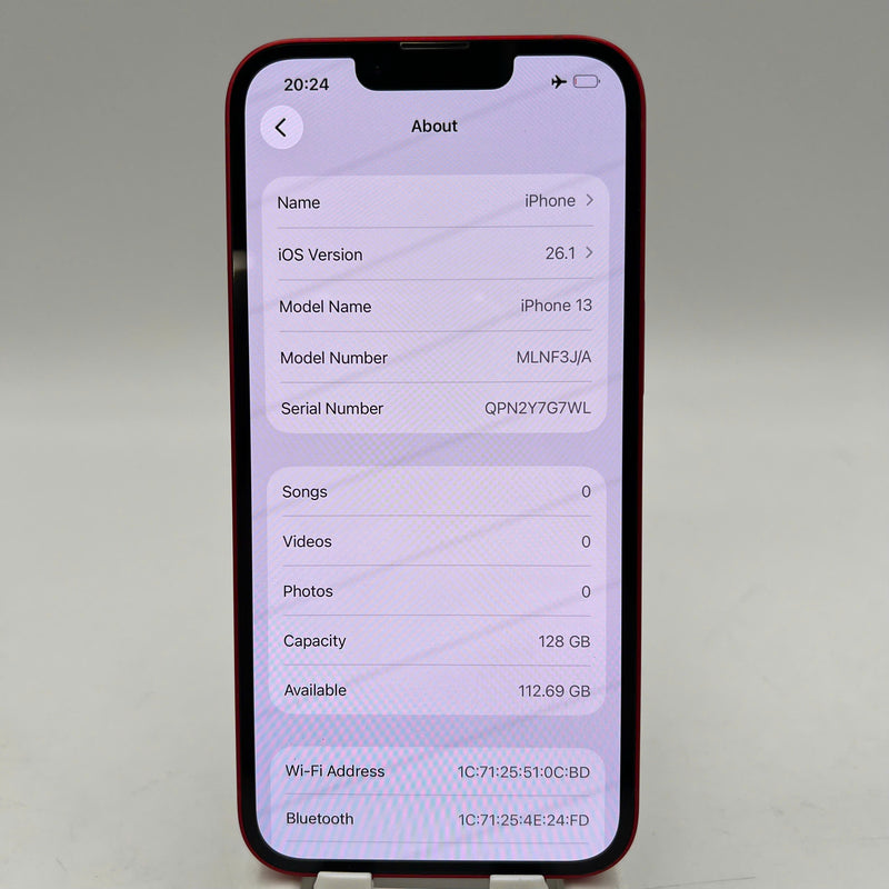 iPhone 13 128GB Đỏ 98% pin 100% Quốc tế từ AU (Không dùng sim AU - đã thay pin, ám viền, xước viền cam) - HH1464