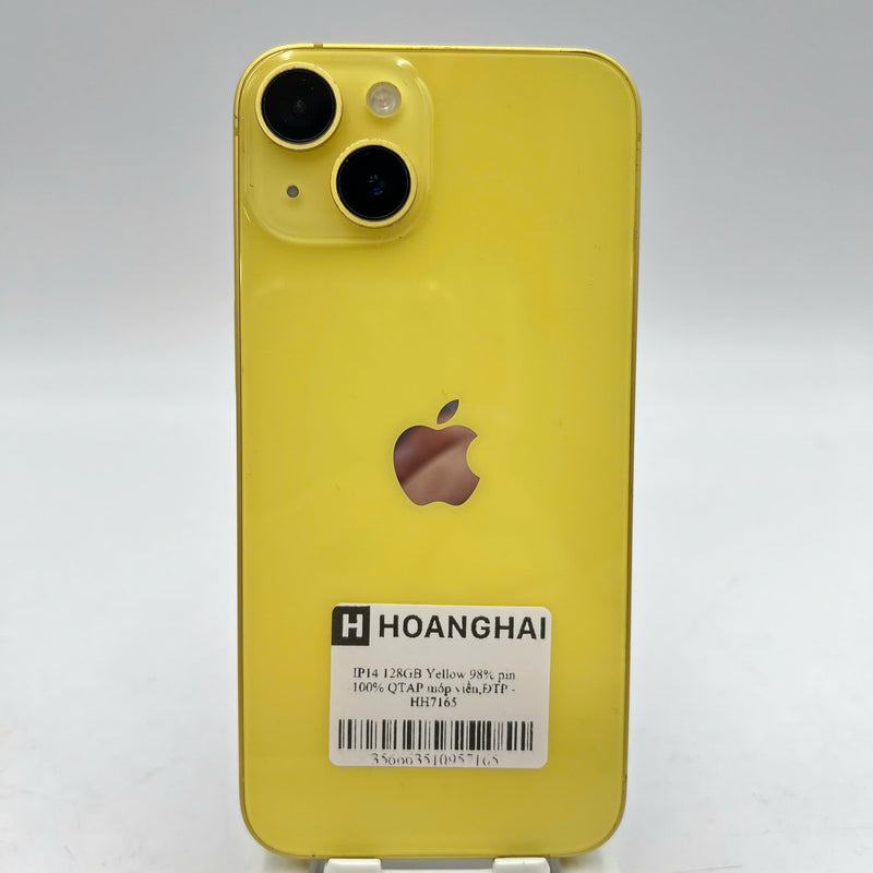 iPhone 14 128GB Vàng 98% pin 100% Quốc tế Apple (Đã thay pin, móp viền) - HH7165