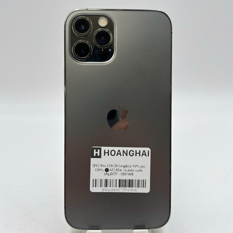iPhone 12 Pro 128GB Đen 98% pin 100% Máy đã trả hết tiền mạng dùng như Quốc tế Apple (Đã thay pin, đốm 1x, màn xước nhẹ) - HH1908