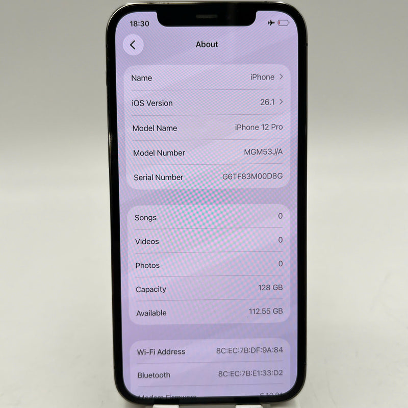 iPhone 12 Pro 128GB Đen 98% pin 100% Máy đã trả hết tiền mạng dùng như Quốc tế Apple (Đã thay pin, đốm 1x, màn xước nhẹ) - HH1908