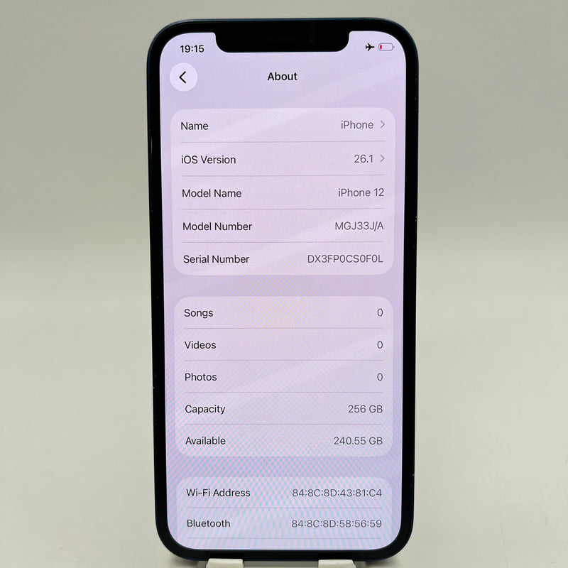 iPhone 12 256GB Xanh Dương 98% pin 100% Máy đã trả hết tiền mạng dùng như Quốc tế Apple (Đã thay pin, xước viền, xước viền cam) - HH9630