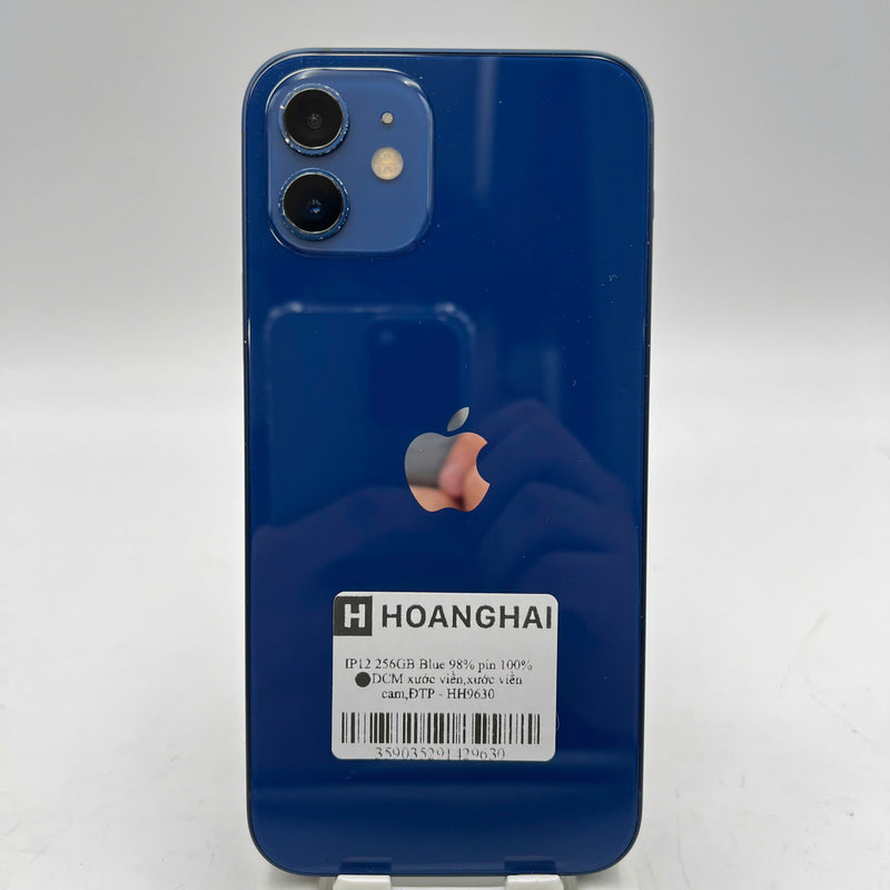 iPhone 12 256GB Xanh Dương 98% pin 100% Máy đã trả hết tiền mạng dùng như Quốc tế Apple (Đã thay pin, xước viền, xước viền cam) - HH9630