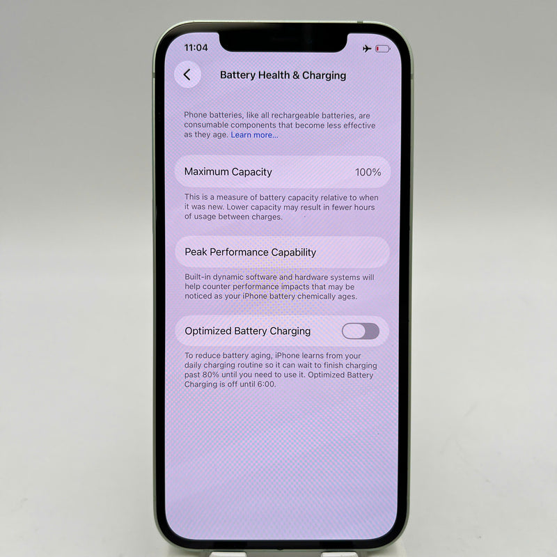 iPhone 12 128GB Xanh Lá 98% pin 100% Máy đã trả hết tiền mạng dùng như Quốc tế Apple (Đã thay pin, màn xước, viền cam xước) - HH8221