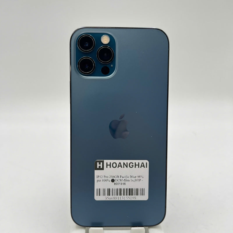 iPhone 12 Pro 256GB Xanh Dương 98% pin 100% Máy đã trả hết tiền mạng dùng như Quốc tế Apple (Đã thay pin, đốm 1x) - HH5198