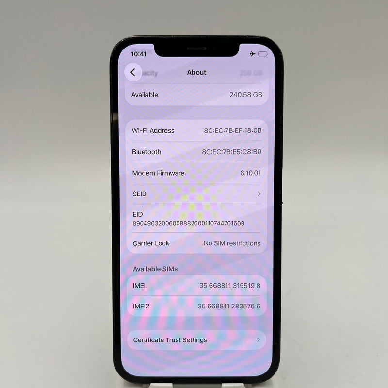 iPhone 12 Pro 256GB Xanh Dương 98% pin 100% Máy đã trả hết tiền mạng dùng như Quốc tế Apple (Đã thay pin, đốm 1x) - HH5198