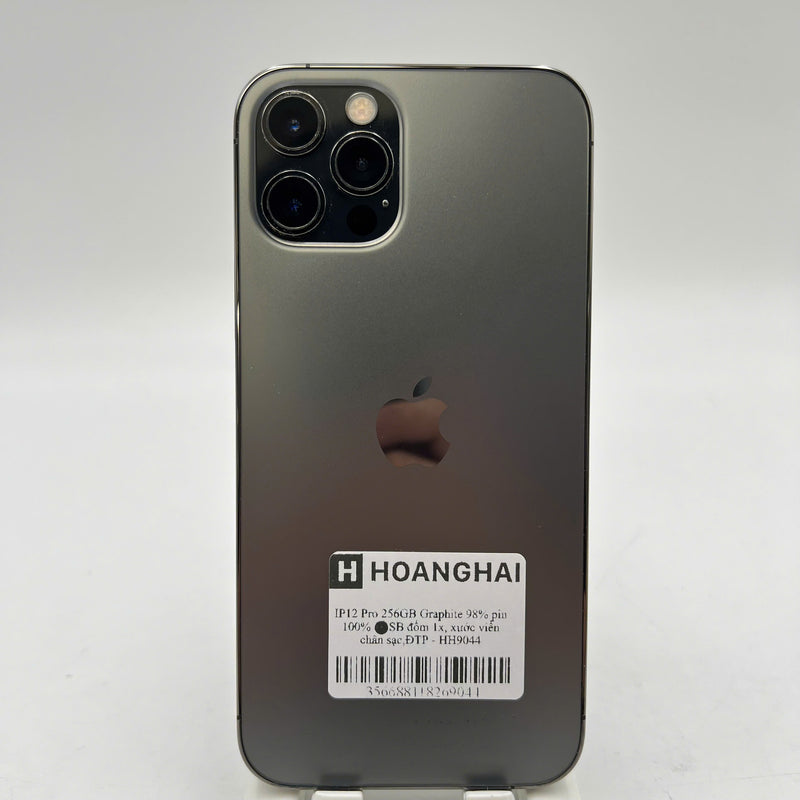 iPhone 12 Pro 256GB Đen 98% pin 100% Máy đã trả hết tiền mạng dùng như Quốc tế Apple (Đã thay pin, đốm 1x, xước viền chân sạc) - HH9044