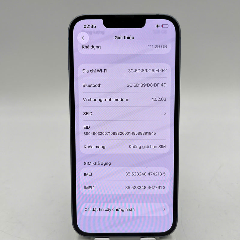 iPhone 14 128GB Xanh Dương 98% pin 100% Quốc tế Apple (Đã thay pin, viền cam xước, viền xước) - HH2135