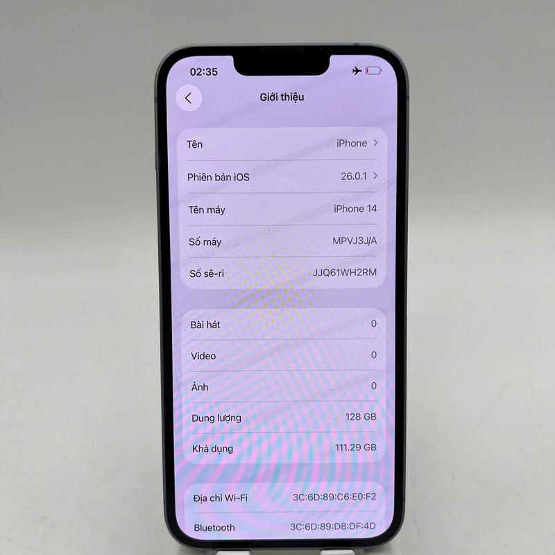 iPhone 14 128GB Xanh Dương 98% pin 100% Quốc tế Apple (Đã thay pin, viền cam xước, viền xước) - HH2135