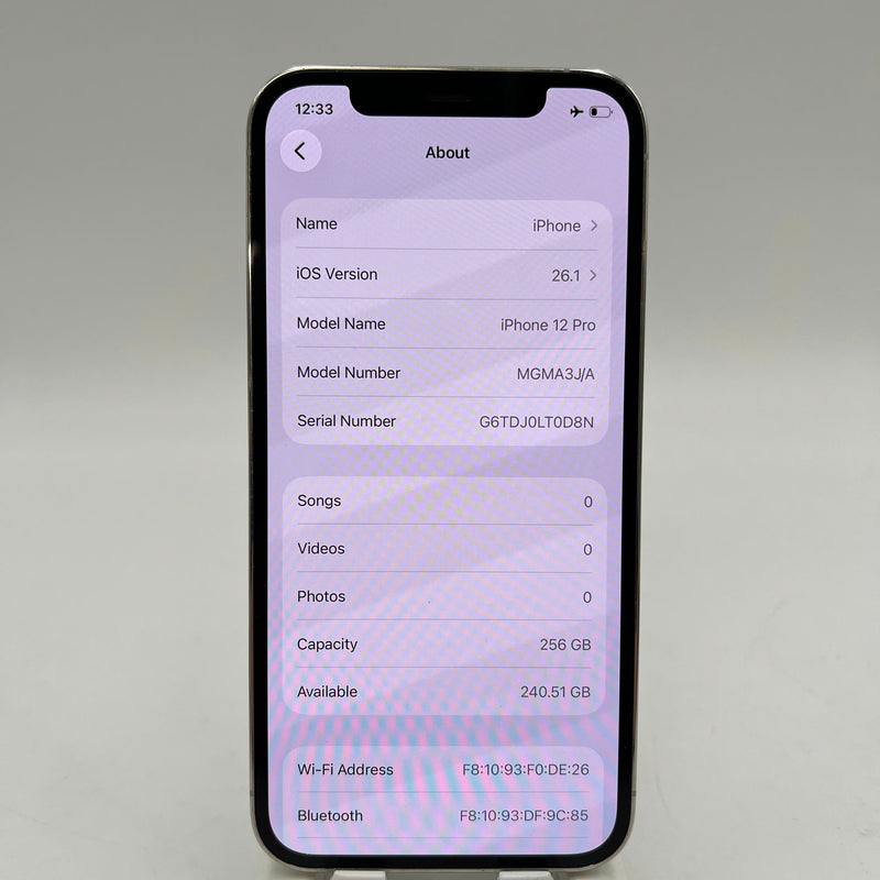 iPhone 12 Pro 256GB Trắng 98% pin 100% Máy đã trả hết tiền mạng dùng như Quốc tế Apple (xước viền,ĐTP) - HH3118