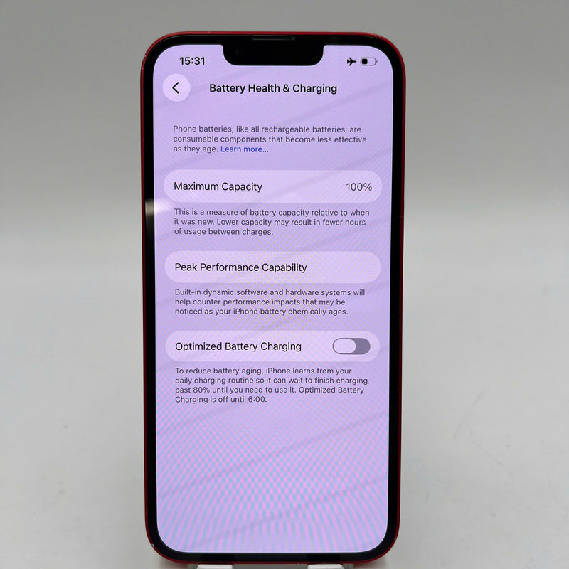 iPhone 13 512GB Đỏ 98% pin 100% Quốc Tế Apple (màn xước, viền xước, ĐTP) - HH3484