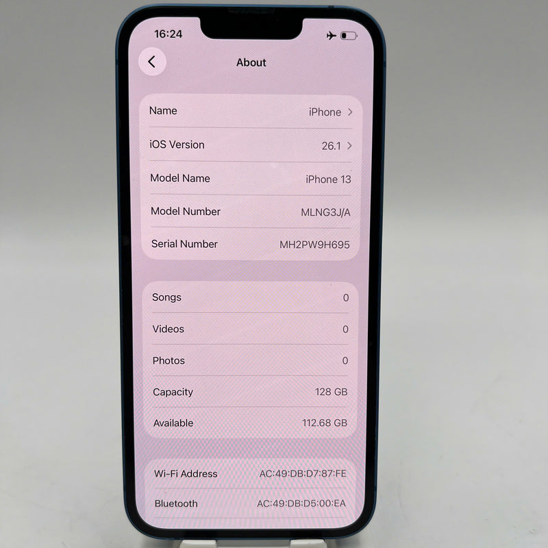 iPhone 13 128GB Xanh Dương 98% pin 100% Quốc tế từ SB (Không dùng sim SB - xước viền,xước viền cam,ĐTP) - HH0352