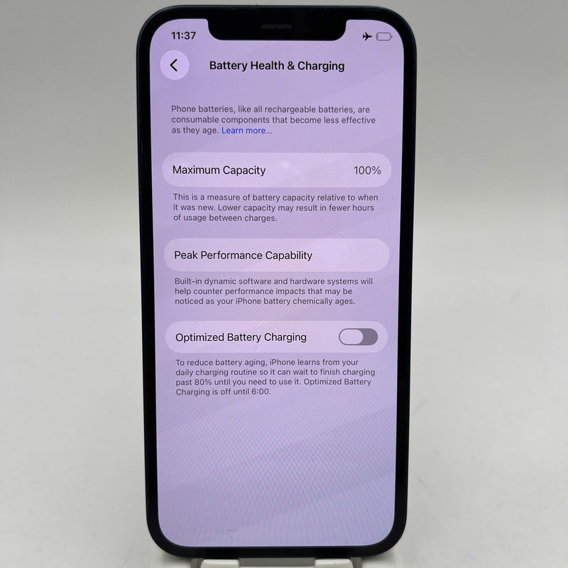 iPhone 12 128GB Xanh dương 98% pin 100% Máy đã trả hết tiền mạng dùng như Quốc tế Apple (Đã thay pin, xước viền cam, xước sơn viền) - HH5370
