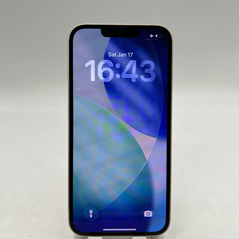 iPhone 13 128GB အဖြူရောင် 98% ဘက်ထရီ 100% နိုင်ငံတကာ DCM (DCM ဆင်းမ်မရှိပါ - ဘက်ထရီ အစားထိုး) - HH1400 