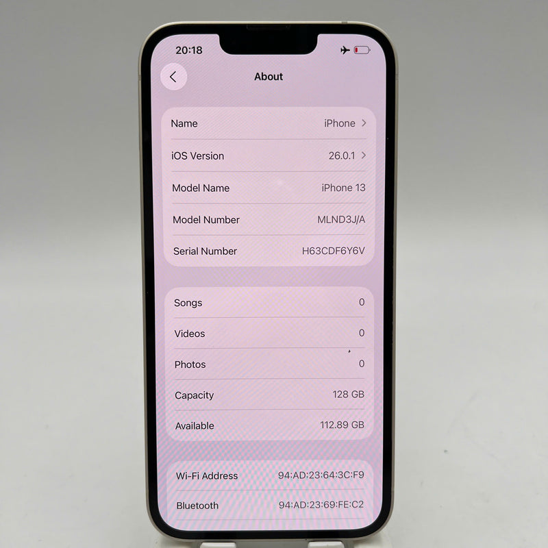iPhone 13 128GB Trắng 98% pin 100% Quốc tế Apple (Đã thay pin) - HH6150