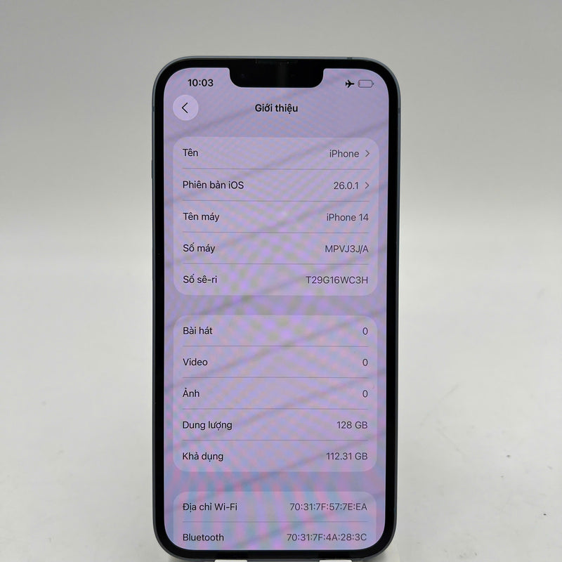 iPhone 14 128GB Xanh Dương 98% pin 100% Quốc tế từ AU (Không dùng sim AU - Đã thay pin, viền cam xước) - HH1193