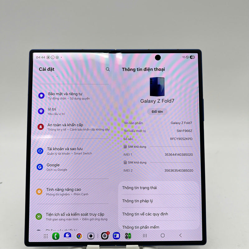 Samsung Galaxy Z Fold 7 5G Xanh Navy 12GB/256GB 100% ĐBH Quốc tế từ SB (Không dùng sim SB) - HH5020