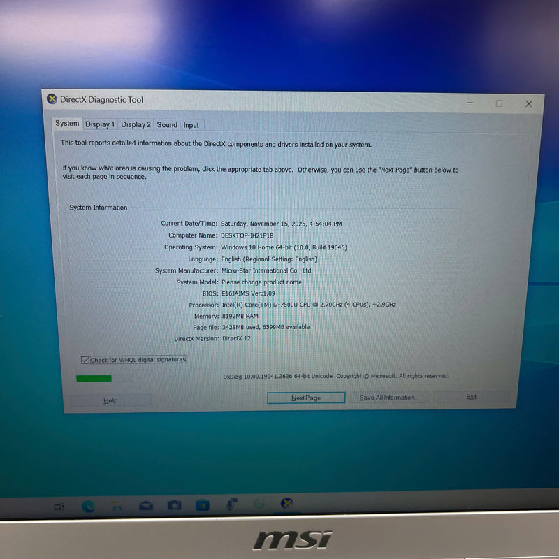 MSI PL62 7RD 15.6" I7 - 7500U/ RAM 8GB/ SSD 512GB VGA GTX 1050 BPTN Likenew (không camera)