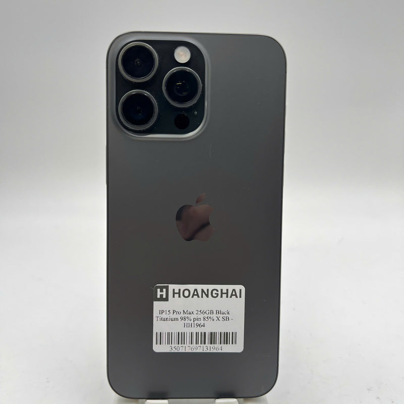 iPhone 15 Pro Max 256GB Đen 98% pin 85% Quốc tế từ SB (Không dùng sim SB) - HH1964
