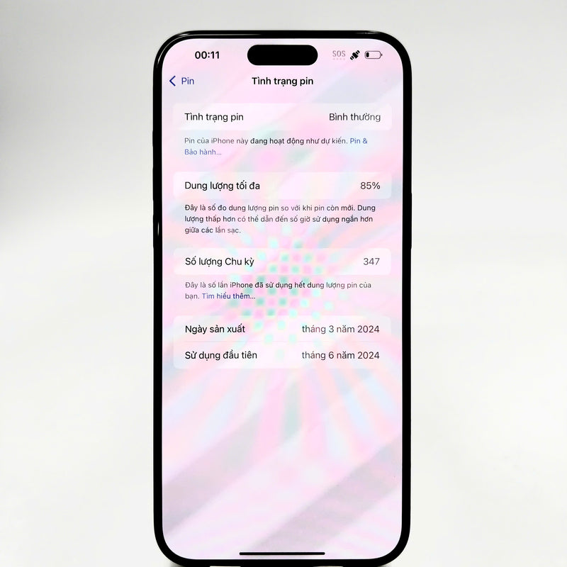 iPhone 15 Pro Max 256GB Đen 98% pin 85% Quốc tế từ SB (Không dùng sim SB) - HH1964