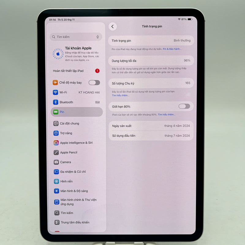 iPad Pro M4 2024 11in 256GB Bạc Wifi 98% pin 96%