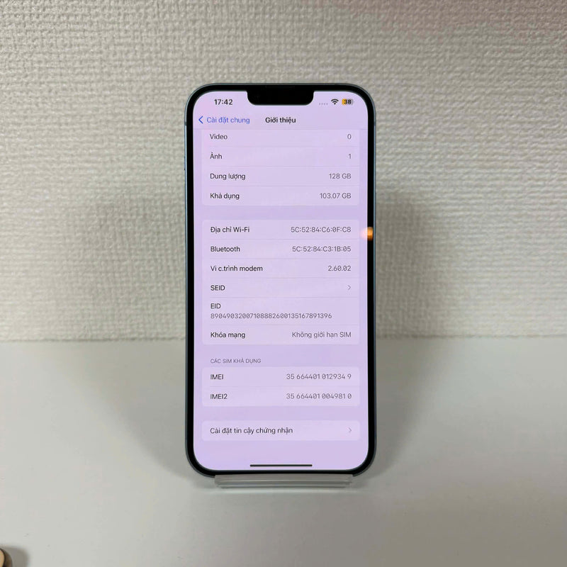 iPhone 14 Plus 128GB Xanh Dương 98% pin 87% Quốc tế Apple (xước màn) - HH9349
