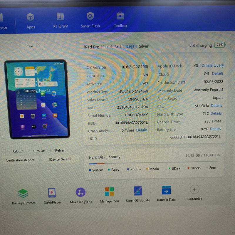 iPad Pro 2021 11in 128GB Bạc 5G + Wifi 98% pin 92% Từ SB (xước màn) - HH3204