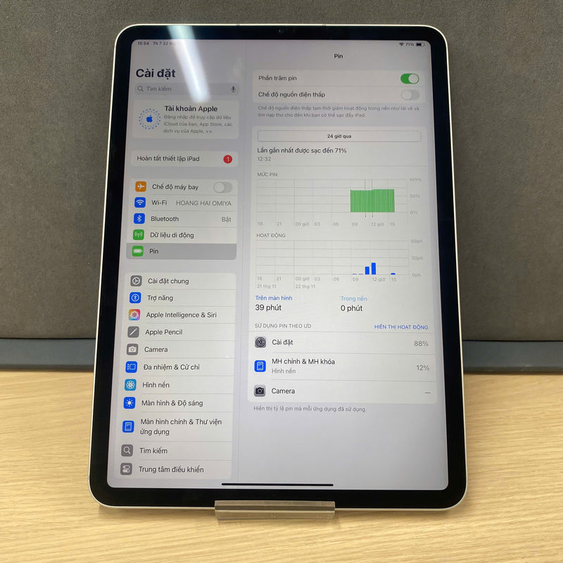 iPad Pro 2021 11in 128GB Bạc 5G + Wifi 98% pin 92% Từ SB (xước màn) - HH3204