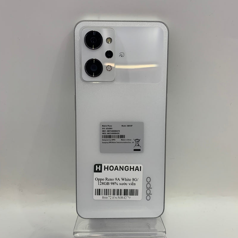 Oppo Reno 9A Trắng 8G/128GB 98% (xước miếng dán màn, xước viền) - HH4279