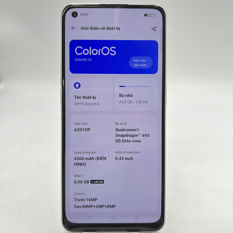 Oppo Reno 9A Trắng 8G/128GB 98%