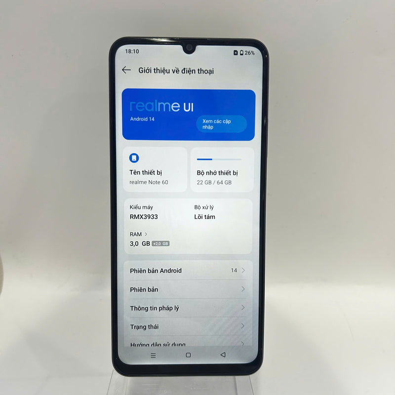 Realme Note 60 Đen 3GB/64GB 98% (đã thay pin) - HH4458