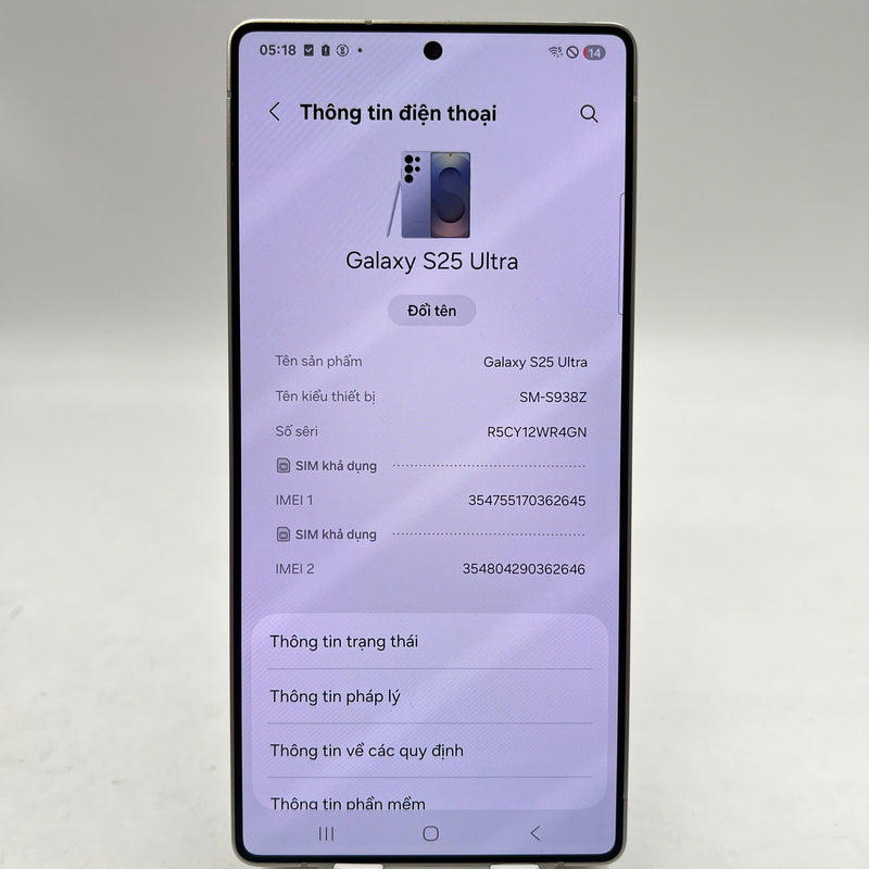 Samsung Galaxy S25 Ultra Xanh Dương 12GB/256GB 100% ĐBH SB (Không dùng sim SB) - HH2645