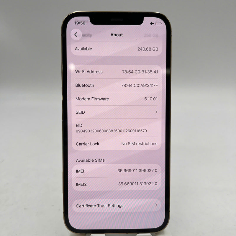 iPhone 12 Pro 256GB Vàng 98% pin 100% Máy đã trả hết tiền mạng dùng như Quốc tế Apple (đốm 1x,xước viền,ĐTP) - HH0270