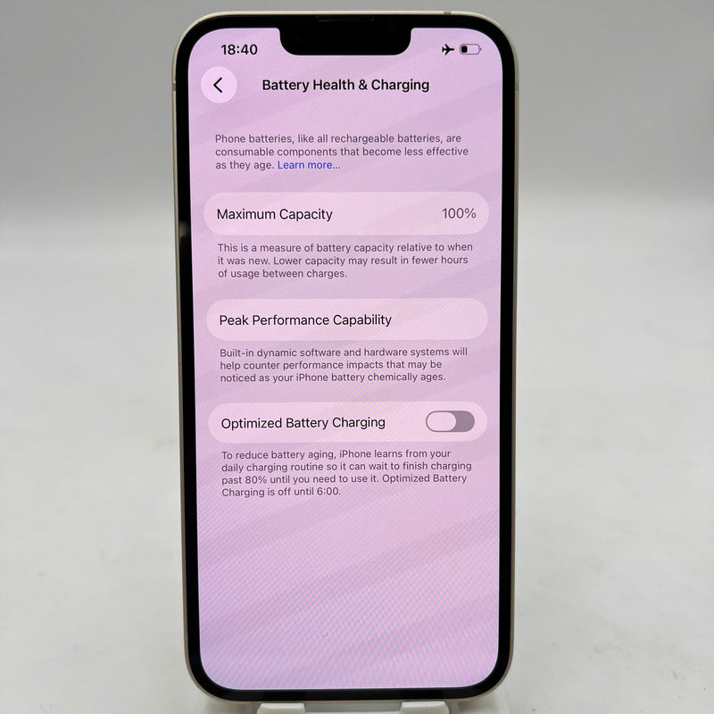 iPhone 14 128GB Trắng 98% pin 100% Quốc tế từ DCM (Không dùng sim DCM - Đã thay pin, xước viền) - HH6287