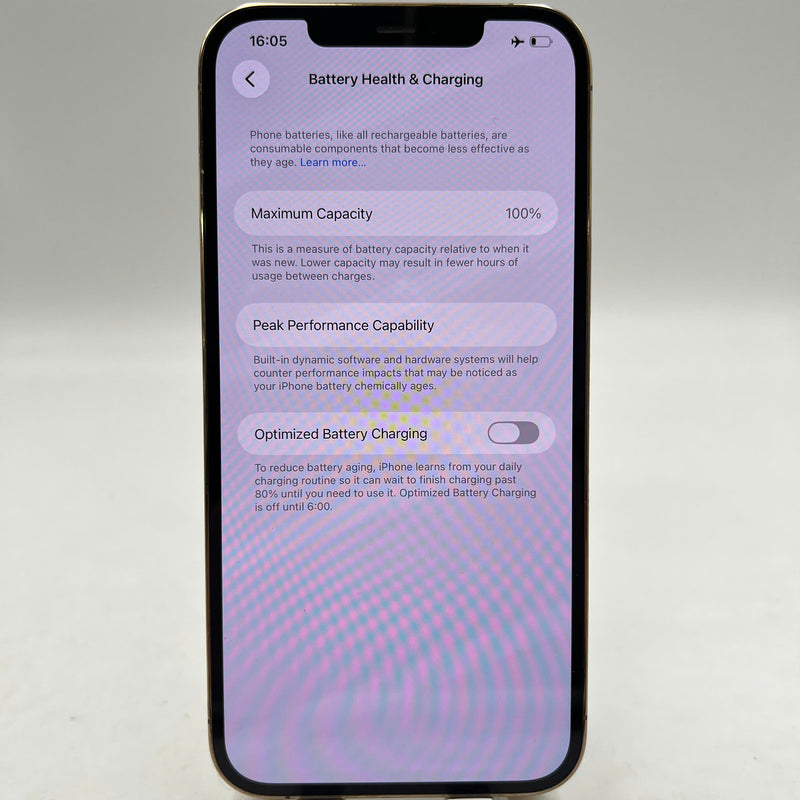 iPhone 12 Pro Max 128GB Vàng 98% pin 100% Máy đã trả hết tiền mạng dùng như Quốc tế Apple (Đã thay pin) - HH8380