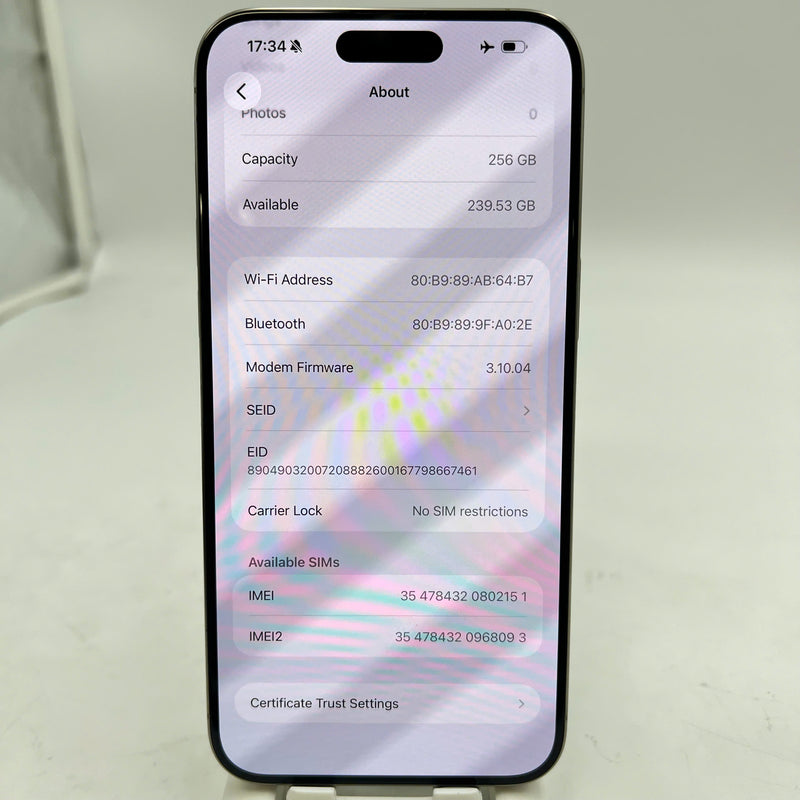 iPhone 15 Pro Max 256GB Tự Nhiên 98% pin 100% Quốc Tế Apple (xước màn,xước viền , đốm 0.5x,ĐTP) - HH2151