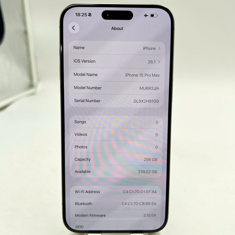iPhone 15 Pro Max 256GB Tự Nhiên 98% pin 100% Máy đã trả hết tiền mạng dùng như Quốc tế Apple (Đã thay pin) - HH1631
