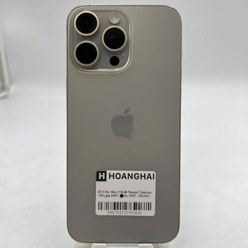iPhone 15 Pro Max 256GB Tự Nhiên 98% pin 100% Máy đã trả hết tiền mạng dùng như Quốc tế Apple (Đã thay pin) - HH1631