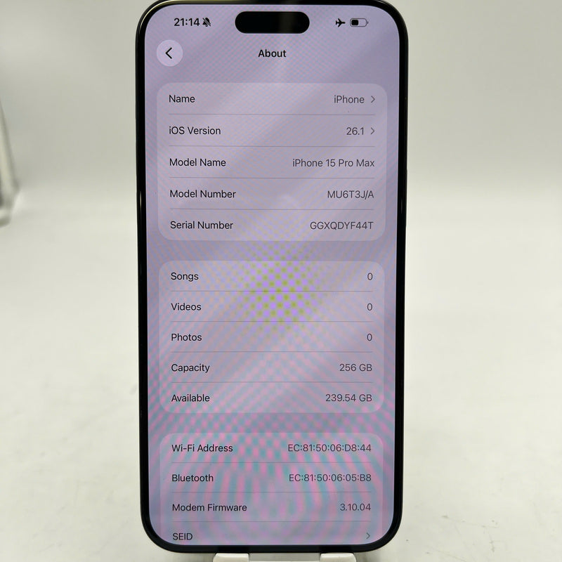 iPhone 15 Pro Max 256GB Xanh Dương 98% pin 100% Quốc Tế Apple (Đã thay pin) - HH8834