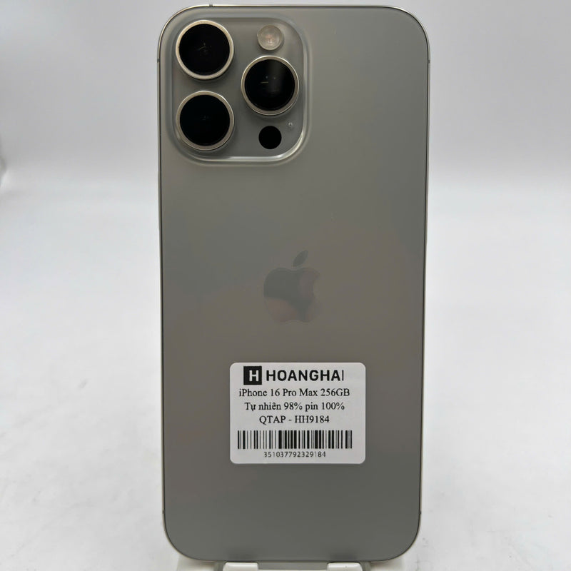 iPhone 16 Pro Max 256GB Tự nhiên 98% pin 100%  Quốc Tế Apple - HH9184