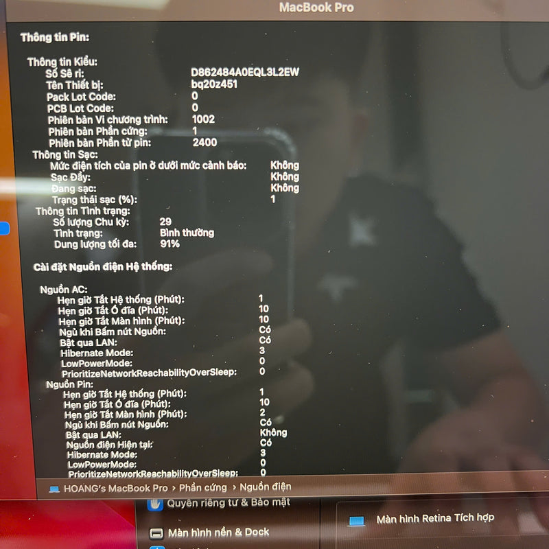 Macbook Pro 2022 13.3in Xám Apple M2/ RAM 8GB/SSD 512GB 98% pin 91%  BPTN (xước cạnh viền)