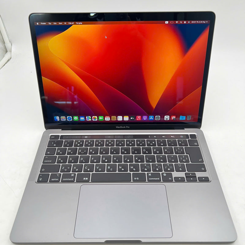 Macbook Pro 2022 13.3in Xám Apple M2/ RAM 8GB/SSD 512GB 98% pin 91%  BPTN (xước cạnh viền)