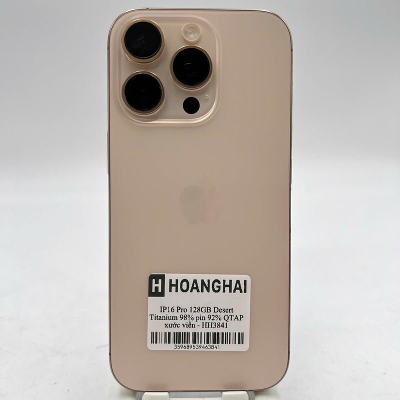 iPhone 16 Pro 128GB Desert Gold 98% ဘက်ထရီ 92% International Apple (အစွန်းများ) - HH3841 