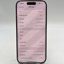 iPhone 15 Pro 128GB သဘာဝ 98% ဘက်ထရီ 85% Apple International (0.5x နေရာ) - HH7611 