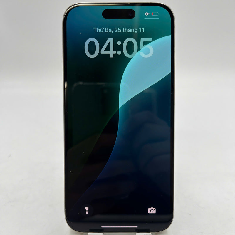 iPhone 15 Pro 128GB သဘာဝ 98% ဘက်ထရီ 86% International Apple - HH4874 