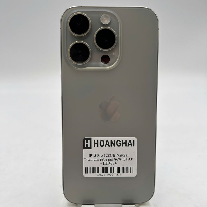 iPhone 15 Pro 128GB သဘာဝ 98% ဘက်ထရီ 86% International Apple - HH4874 