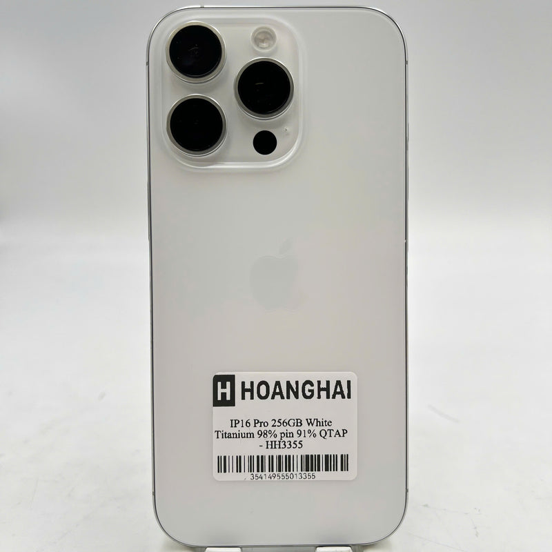 iPhone 16 Pro 256GB အဖြူရောင် 98% ဘက်ထရီ 91% International Apple - HH3355 
